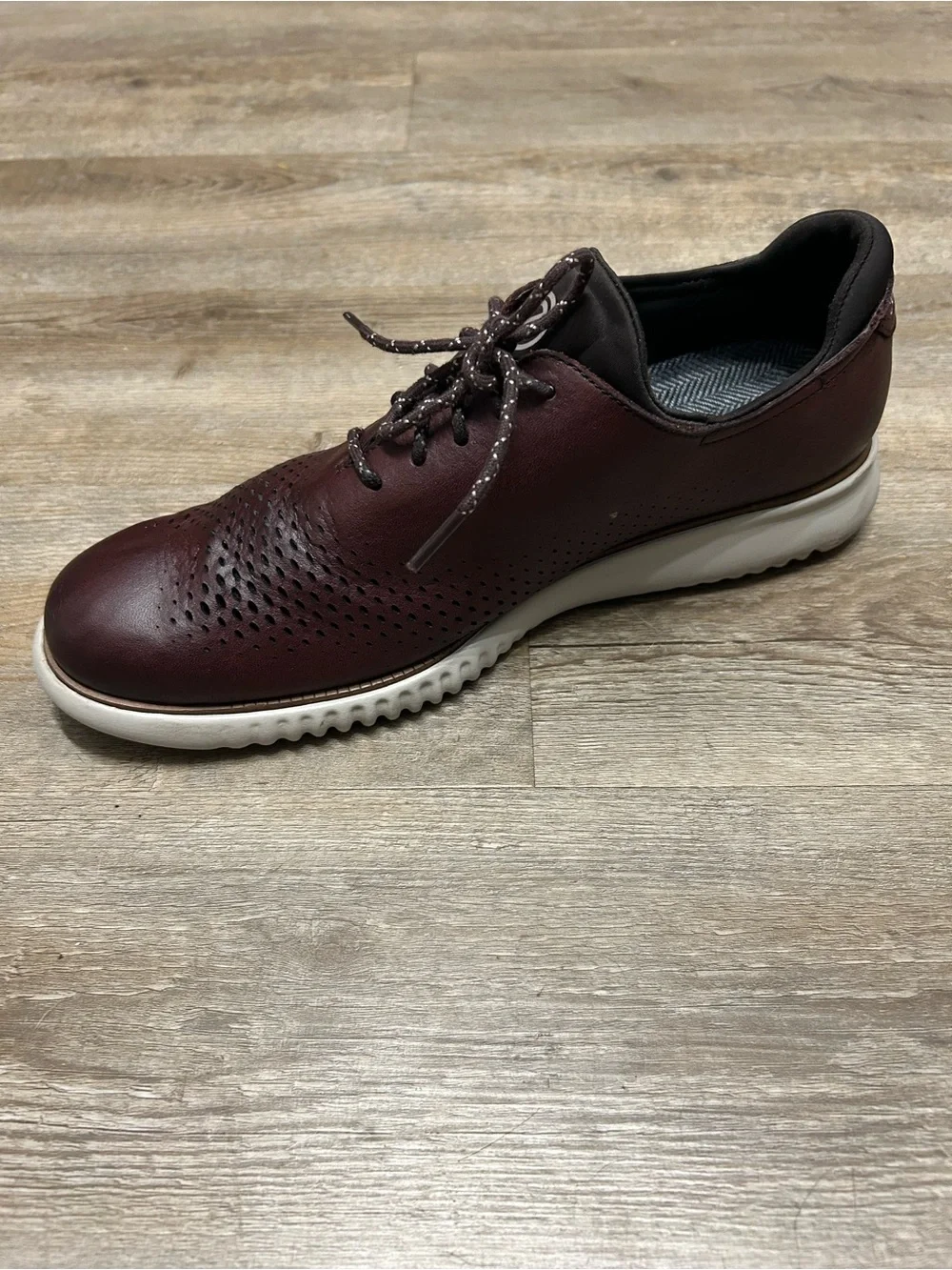 Cole Haan 2 Zerogrand Men’s Size 11.5 Laser Brown Mauve Leather Oxford Sneaker